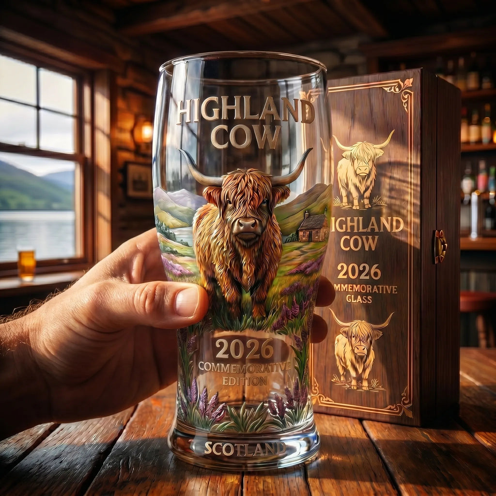 🍺Highland Cow 2026 Commemorative Glass